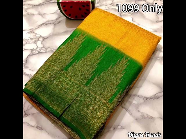 Kubera Pattu Sarees Temple Border Copper zari soft silk