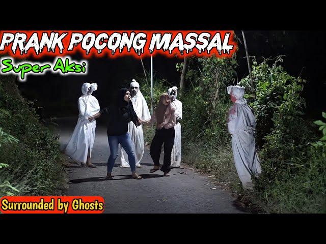 Prank Pocong Massal Fresh Edition || Prank Terbaru Bikin Ngakak || Surrounded by Ghost