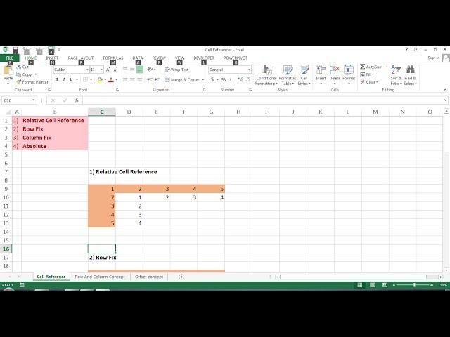 Cell Reference - Bhavesh's Excel Tricks