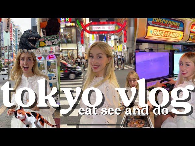 TOKYO travel vlog 2024: what I ate, shibuya crossing, japan arcades, anime and godzilla