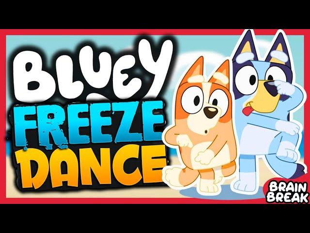 ️Bluey Summer Freeze DanceBrain Break for kids Just Dance! Danny Go Noodle inspired