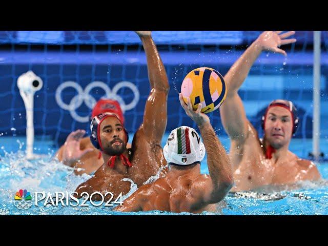 Italy opens Olympic campaign with physical water polo win over U.S. | Paris Olympics | NBC Sports