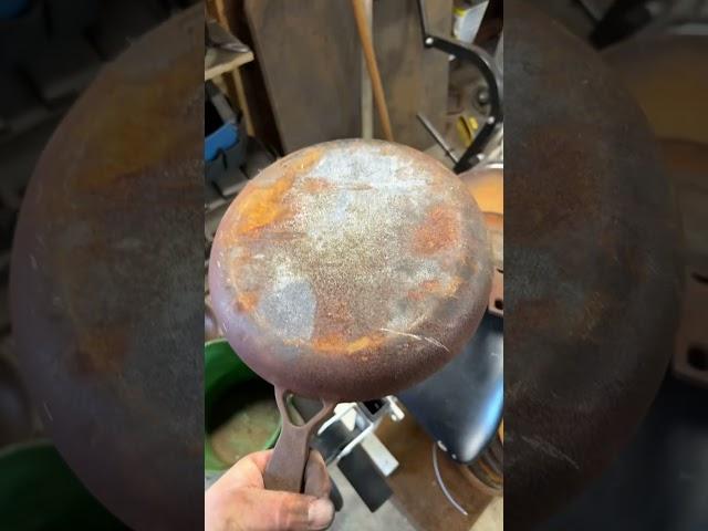 Before and After! #fyp #castiron #reels #castironskillet #beforeandafter #restoration