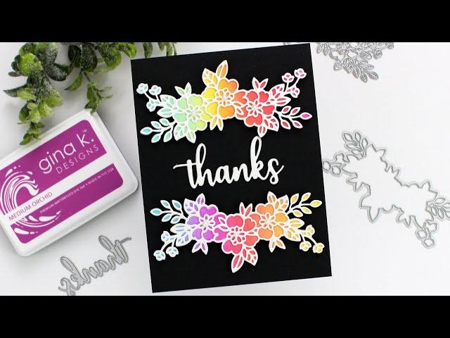 GINA K DESIGNS Floral Banner : Ink Blending