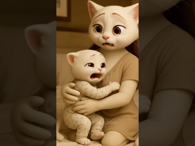 AI Cat Family Drama: Heartwarming Tale of Love & Redemption  #shorts #cartoon #catshorts