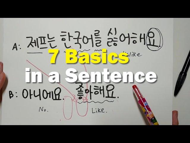 7 Basics in Korean Grammar (for beginners)