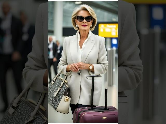 Airport Style for Elegant Ladies Over 60