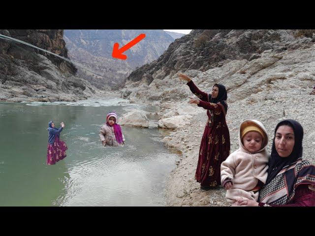 Making breakfast from wheat flour the old-fashioned way and Khadija going to the river to fish