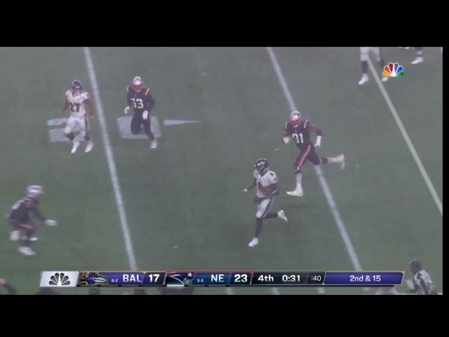 Patriots Defense stops Ravens on their last drive in the 4th quarter| NFL week 10 SNF