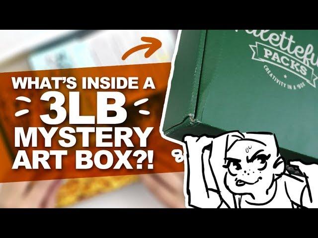 OVER THREE POUNDS OF ART SUPPLIES! | Mystery Art Box | Paletteful Packs Unboxing