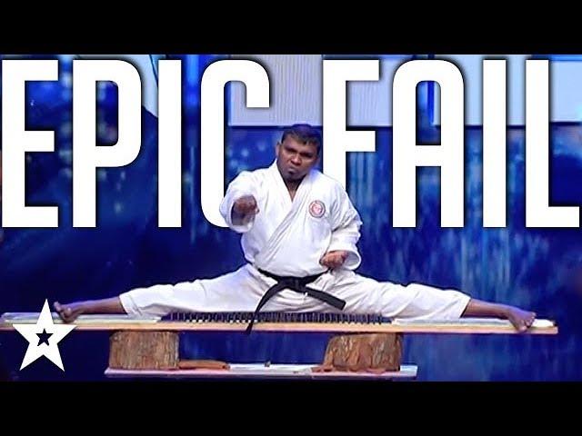 EPIC KARATE FAIL! Karate Audition Goes Wrong on Sri Lanka's Got Talent | Got Talent Global