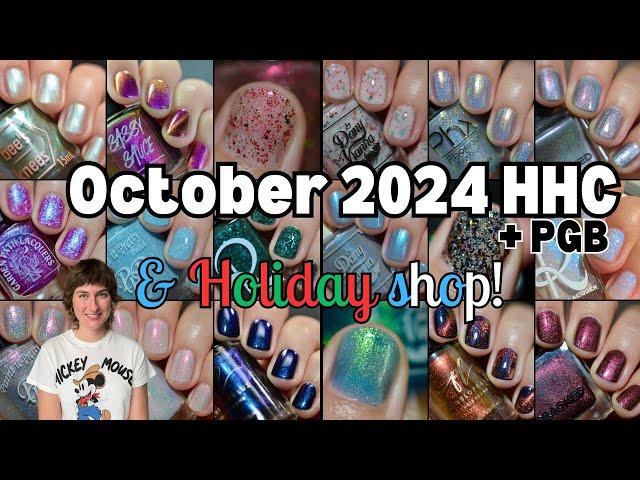 October 2024 HHC & Holiday Shop & Polished Gamers Box Nail Polish Swatches Hella Handmade Creations