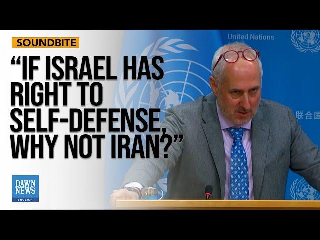 Journalist questions UN Spokesperson on Israel-Iran tensions | Dawn News English