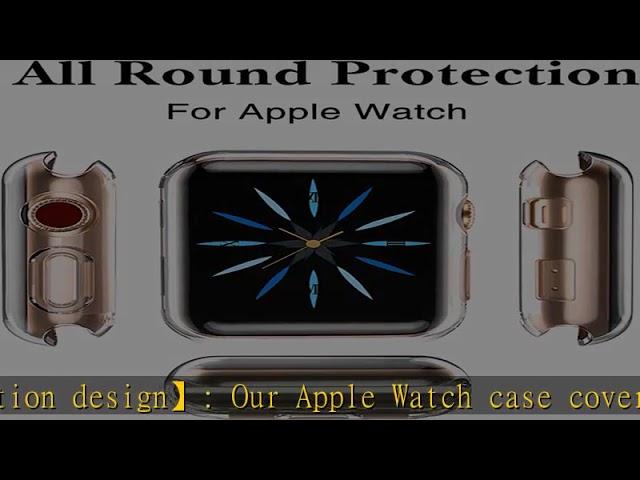 GEAK for Apple Watch Case 40mm Series 6 Series 5 with Screen Protector, 3 Pack Soft Transparent TPU