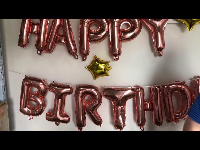 Happy Birthday and Hen Party Balloon Banner Instruction Video