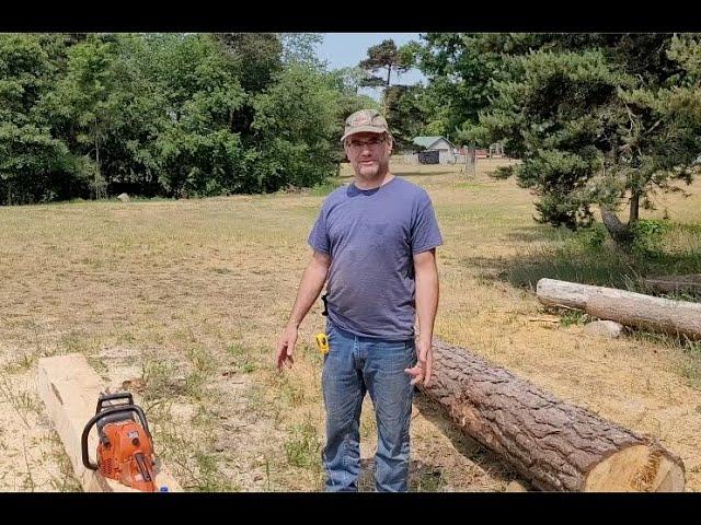 Chainsaw Milling a Large Beam From a Log