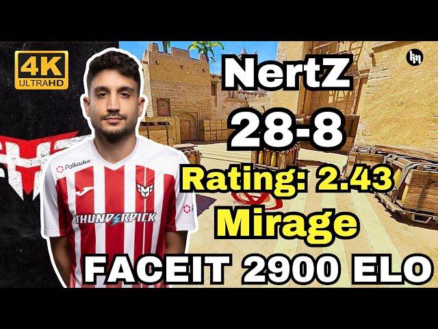 NertZ (28-8) w/HeavyGod 5-stack (mirage) | FACEIT 2900 ELP | Dec 19, 2024 | CS2 POV/DEMO