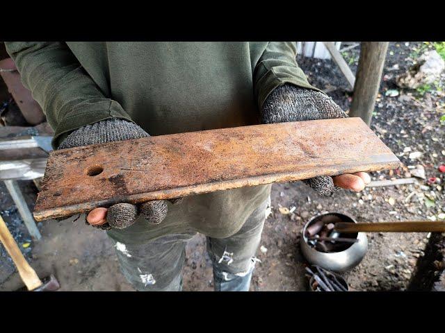 KNIFE MAKING - FORGING MOST INTERESTING MEAT CLEAVER KNIFE