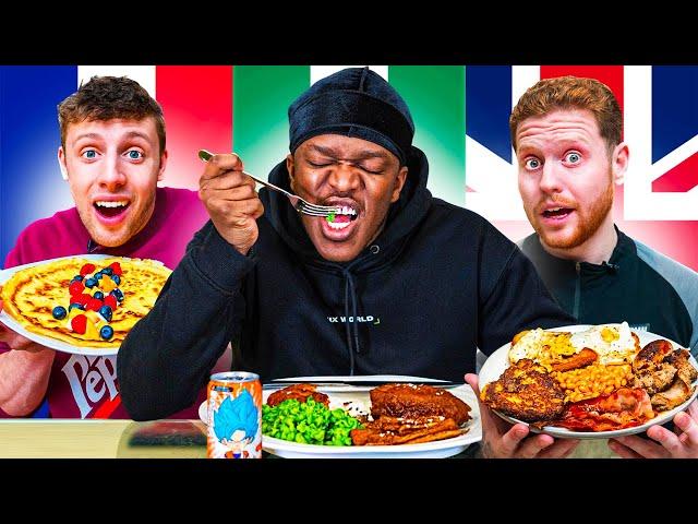 SIDEMEN EAT FOOD FROM DIFFERENT COUNTRIES 24 HOURS CHALLENGE