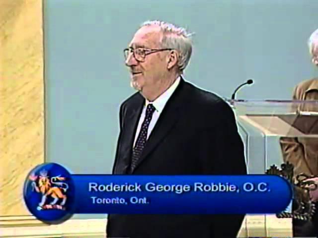 Rod Robbie, Architect. Receives the Order of Canada