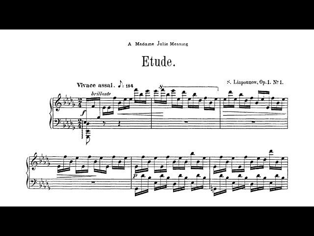 Lyapunov - Etude Op. 1, No. 1 [Florian Noack]