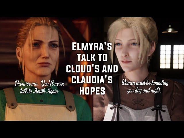 FINAL FANTASY 7 REMAKE : Moments, Elmyra's talk to cloud's and claudia's hopes