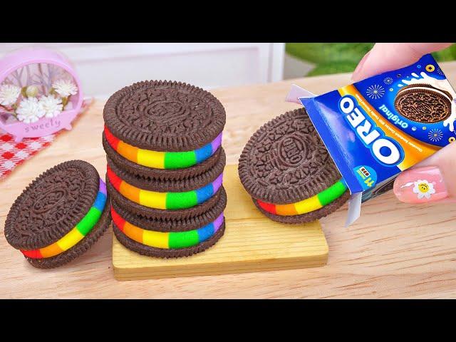 Fantastic OREO Cake  Wonderful Miniature Rainbow Oreo Chocolate Cake Decorating | Mini Cakes Making