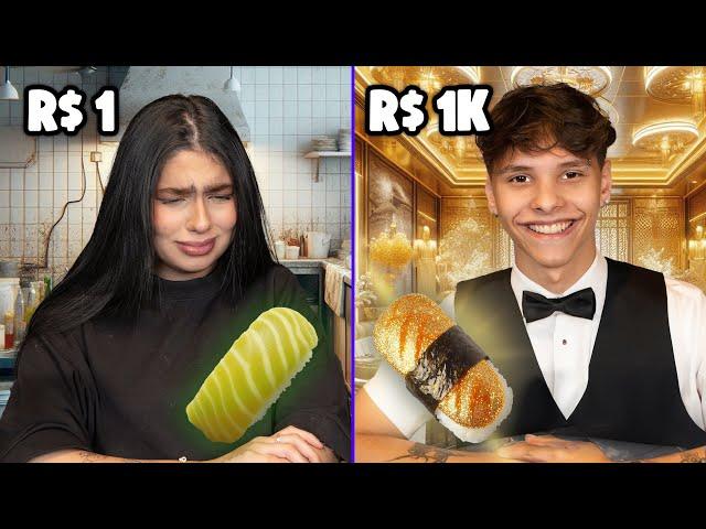 PIOR SUSHI (1R$) VS MELHOR SUSHI (1000R$)