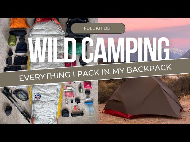 FULL KIT LIST for a WILD CAMP and THRU HIKE