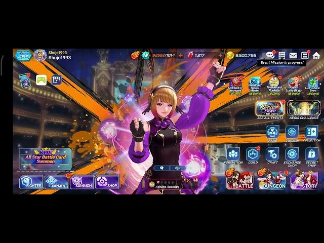 KOF All Star - Character Showcase Profile (XV Athena Asamiya)