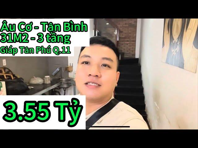 Quận Tân bình 3.55 tỷ đường âu cơ p.10 31m2 3 tầng hẻm xe hơi sát nhà #nhaphonhatanh