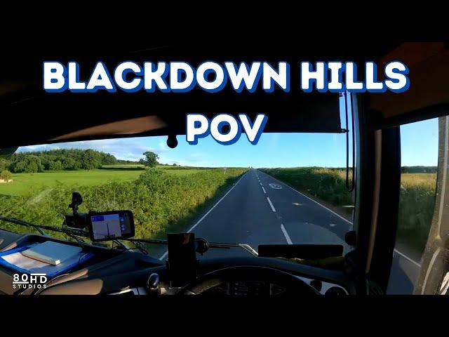 HGV Truck Driver POV Blackdown Hillls. UK Trucking