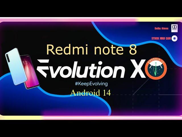 How to install Android 14 in Redmi note 8 /// Miui to custom ROM ///