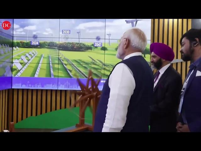 PM Modi arrives for 4th Global Re-Invest Renewable Energy Investors Meet & Expo 2024 in Gandhinagar