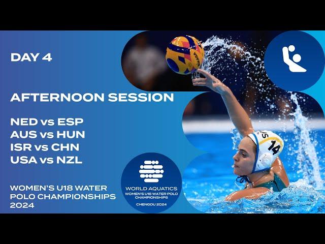 Afternoon Session | Day 4 | World Aquatics Women's U18 Water Polo Championships 2024