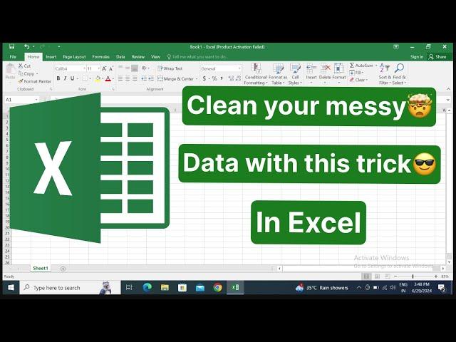 Clean Your Messy Data With This Trick in Excel️ #excel #exceltips