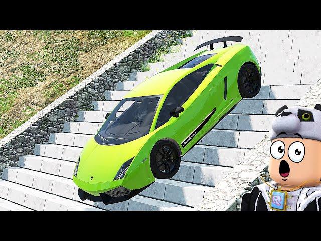 Araba vs Merdiven ! - Beamng Drive