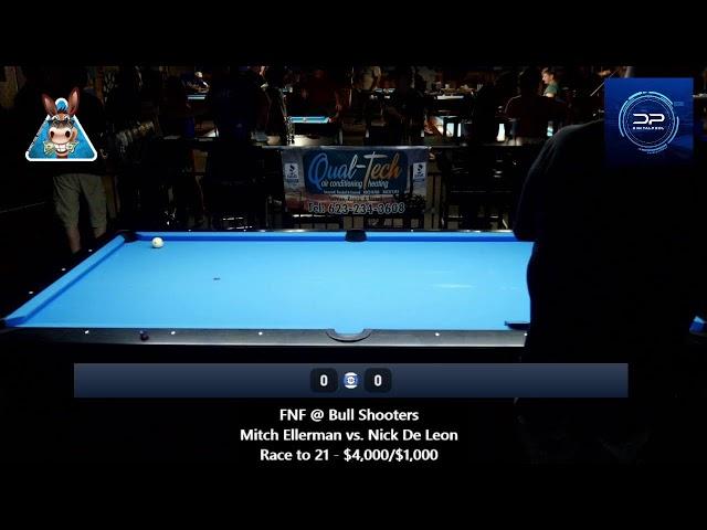 FNF @ Bull Shooters Mitch Ellerman vs. Nick De Leon Race to 21 - $4,000/$1000