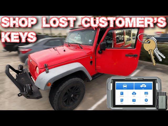 JEEP WRANGLER ALL KEYS LOST / MAKING A KEY FROM SCRATCH / TOPDON ULTRADIAG