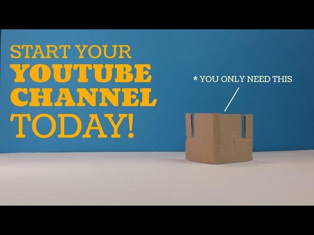 How to start a YouTube Channel TODAY with *one* FREE TOOL! - #onepieceofcardboard #newtuber