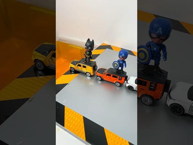 Cars Fall In The Water Welly Cars Model with Super Hero