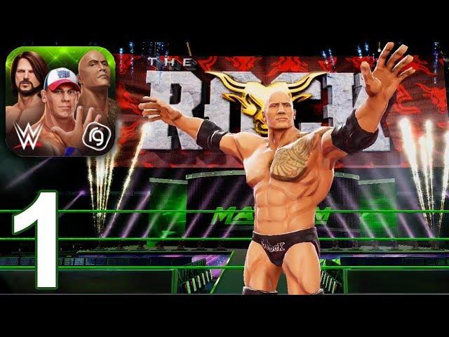 WWE MAYHEM Gameplay Walkthrough Part 1 - The Rock Season 1 (iOS Android)