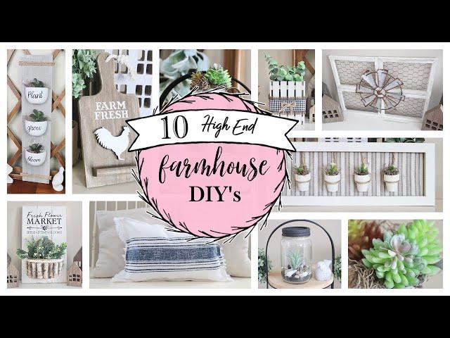 10 *High End* Farmhouse DIY's | Easy & Budget Friendly Projects | 10 on Tuesday