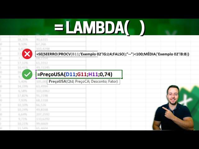 LAMBDA(  ), a melhor Função do Excel | Automatizar Tarefas e Ganhar Tempo | 3 Exemplos Práticos