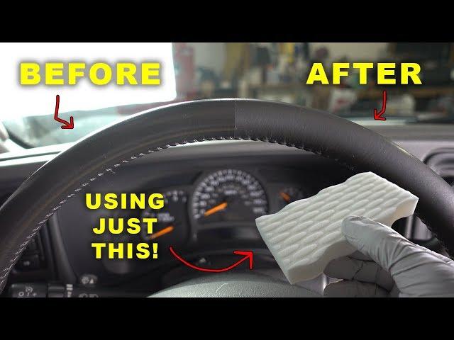 Restore Your Old Shiny Leather Steering Wheel Like New Again!