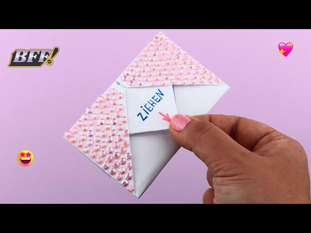DIY - Surprise Message Card - Pull Tab Origami Envelope Card - Paper Craft - Easy Origami