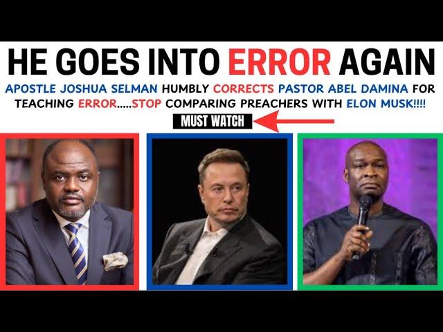 Apostle Joshua Selman Responds to Pastor Abel Damina | Elon Musk vs Pastors