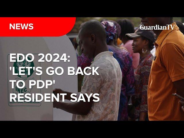 Edo 2024: 'Let's go back to PDP', Resident says