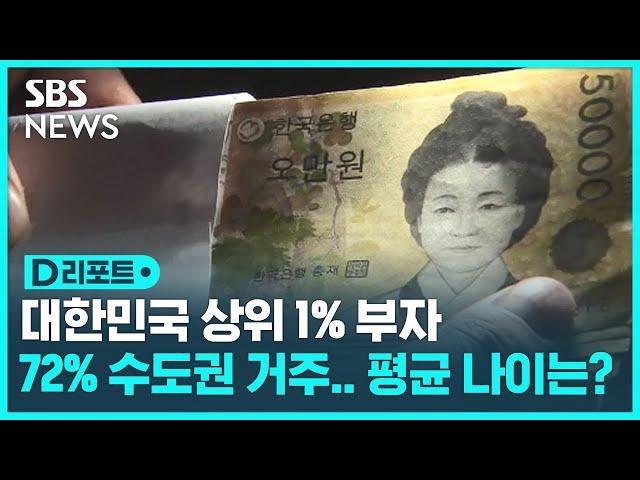 대한민국 '상위1%' 부자, 순자산 29억 원↑ / SBS / #D리포트