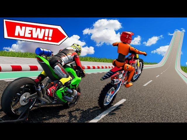 Doing IMPOSSIBLE STUNTS with Motorcycles & Dirt Bikes in BeamNG Drive Mods!